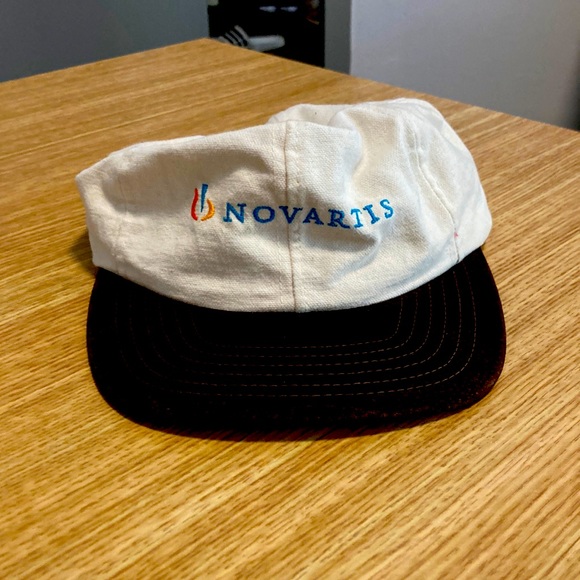 Vintage Novartis hat with leather strap